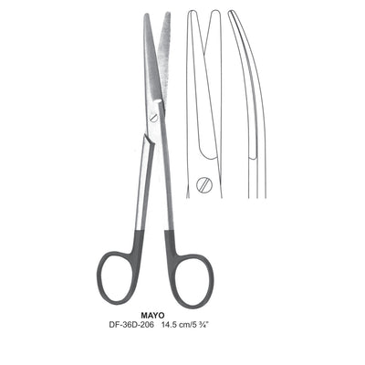 Mayo Supercut Scissors, Curved, 14.5cm (DF-36D-206)
