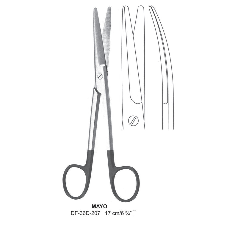 Mayo Supercut Scissors, Curved, 17cm (DF-36D-207) by Dr. Frigz