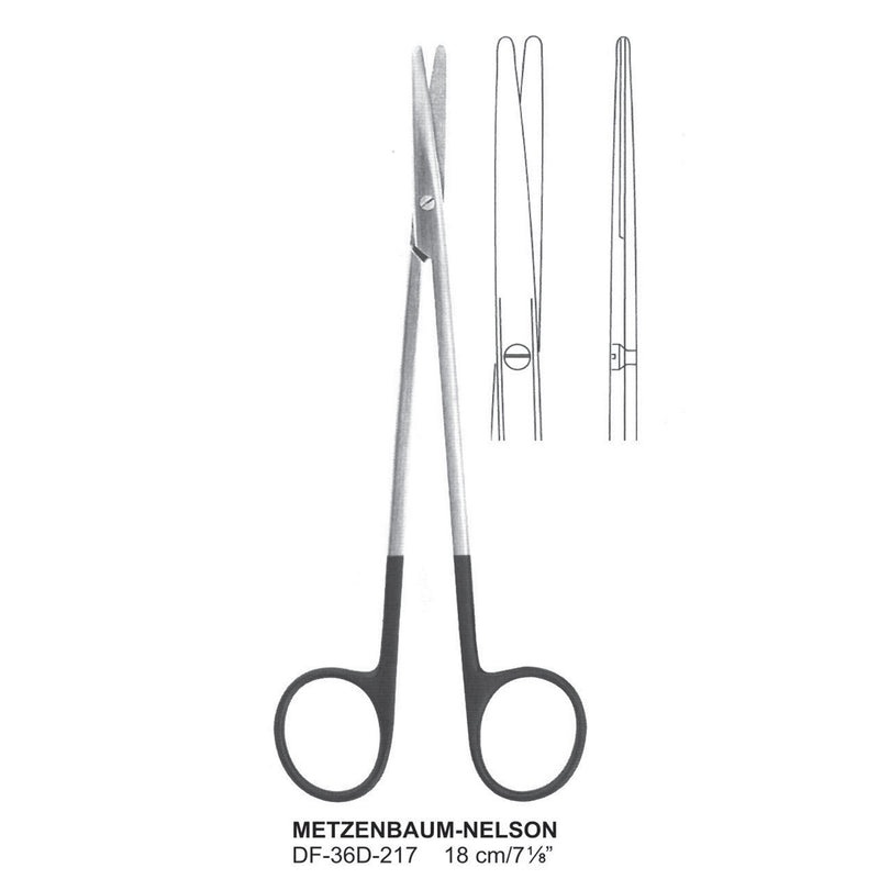 Metzenbaum-Nelson Supercut Scissors, Straight, 18cm (DF-36D-217) by Dr. Frigz