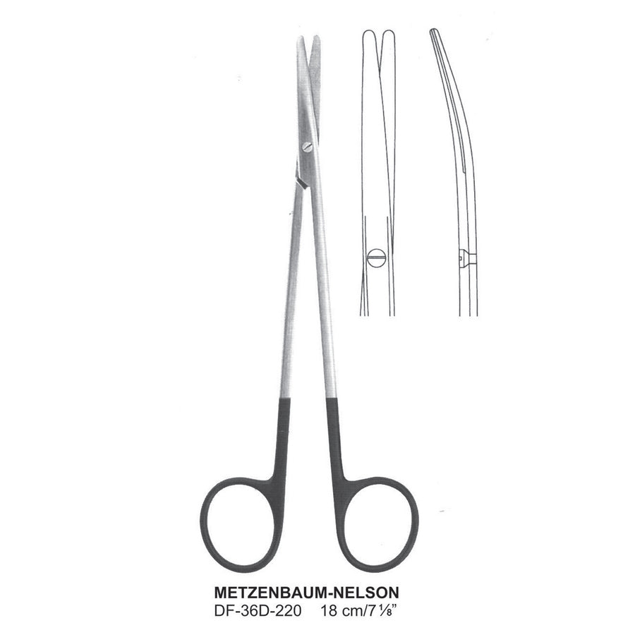 Metzenbaum-Nelson Supercut Scissors, Curved, 18cm (DF-36D-220) by Dr. Frigz
