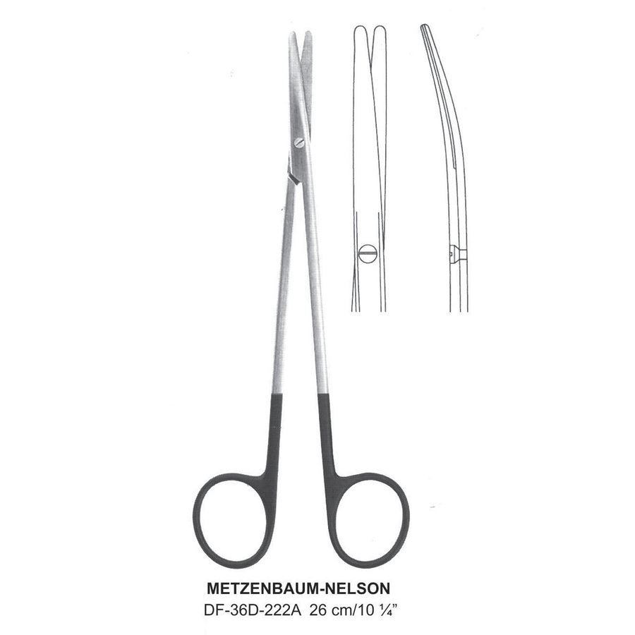 Metzenbaum-Nelson Supercut Scissors, Curved, 26cm (DF-36D-222A) by Dr. Frigz