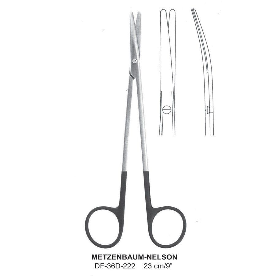 Metzenbaum-Nelson Supercut Scissors, Curved, 23cm (DF-36D-222) by Dr. Frigz