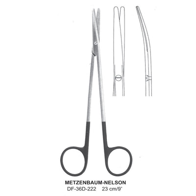 Metzenbaum-Nelson Supercut Scissors, Curved, 23cm (DF-36D-222)