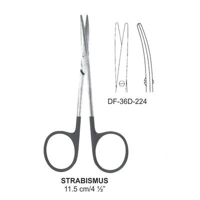 Strabismus Supercut Scissors, Curved, 11.5cm (DF-36D-224) by Dr. Frigz