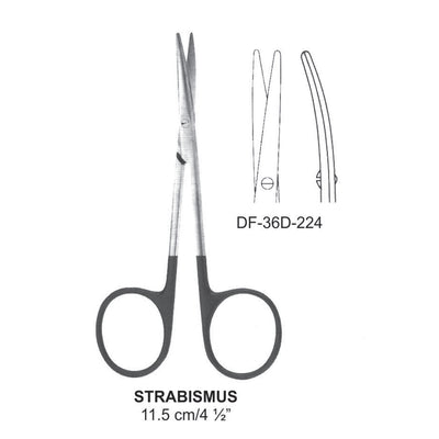 Strabismus Supercut Scissors, Curved, 11.5cm (DF-36D-224)