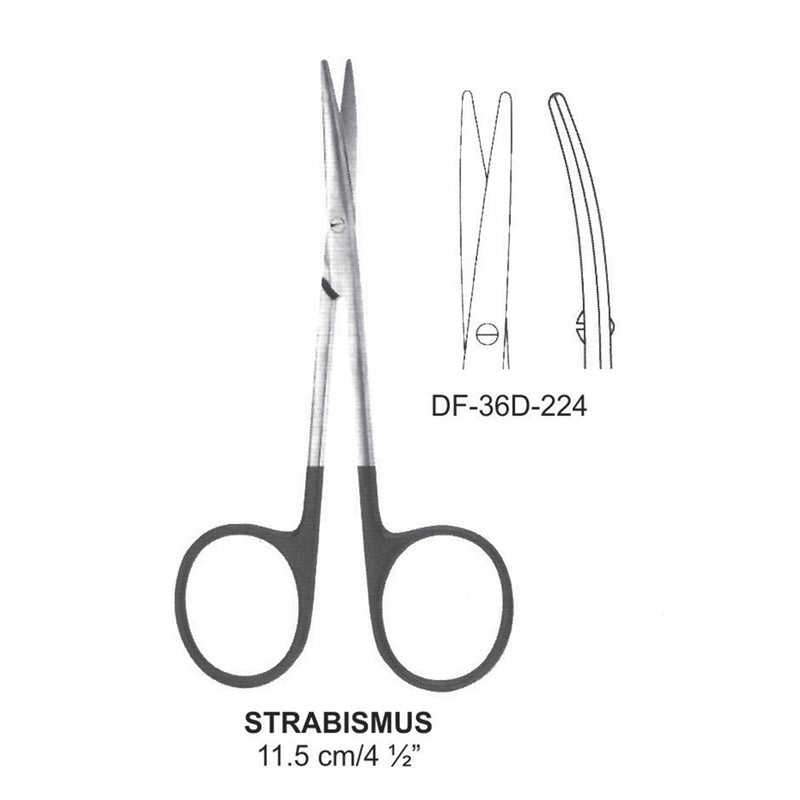 Strabismus Supercut Scissors, Curved, 11.5cm (DF-36D-224) by Dr. Frigz