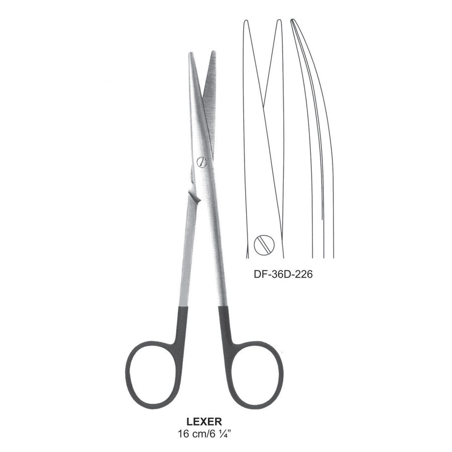 Lexer Supercut Scissors, Curved, 16cm (DF-36D-226) by Dr. Frigz