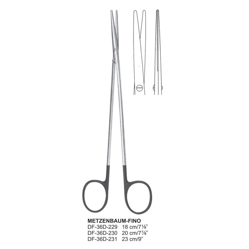 Metzenbaum-Fino Supercut Scissors, Straight, 18cm (DF-36D-229) by Dr. Frigz