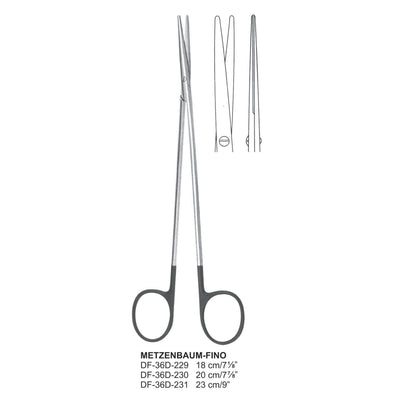 Metzenbaum-Fino Supercut Scissors, Straight, 23cm (DF-36D-231) by Dr. Frigz