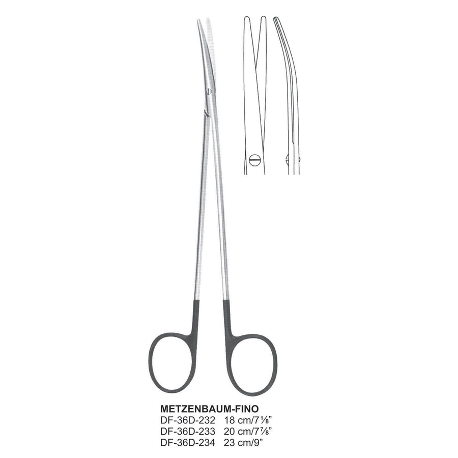 Metzenbaum-Fino Supercut Scissors, Curved, 18cm (DF-36D-232) by Dr. Frigz