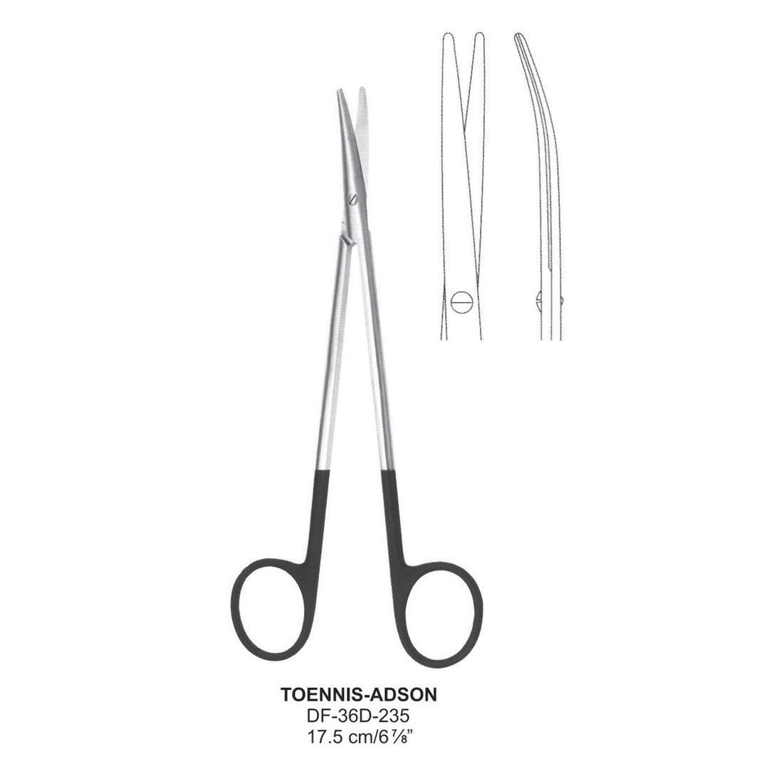 Toennis-Adson Supercut Scissors, Curved, 17.5cm (DF-36D-235) by Dr. Frigz