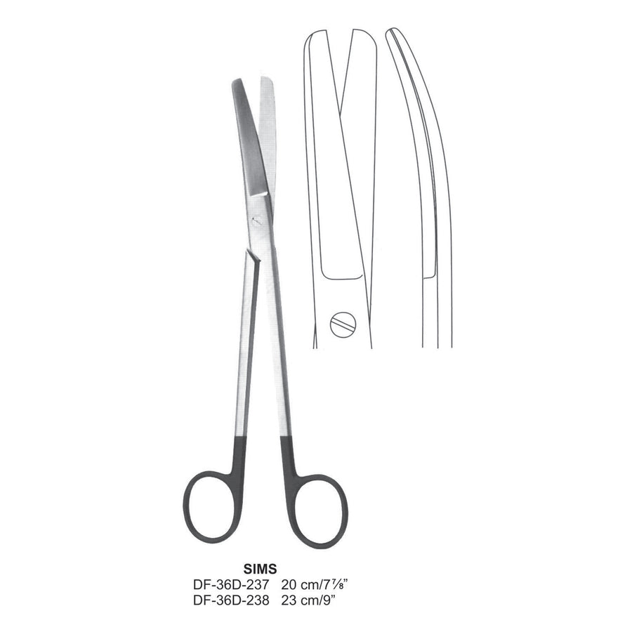 Sims Supercut Scissors, Curved, 20cm (DF-36D-237) by Dr. Frigz