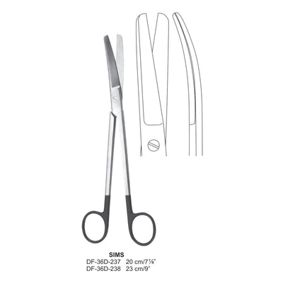 Sims Supercut Scissors, Curved, 23cm (DF-36D-238)