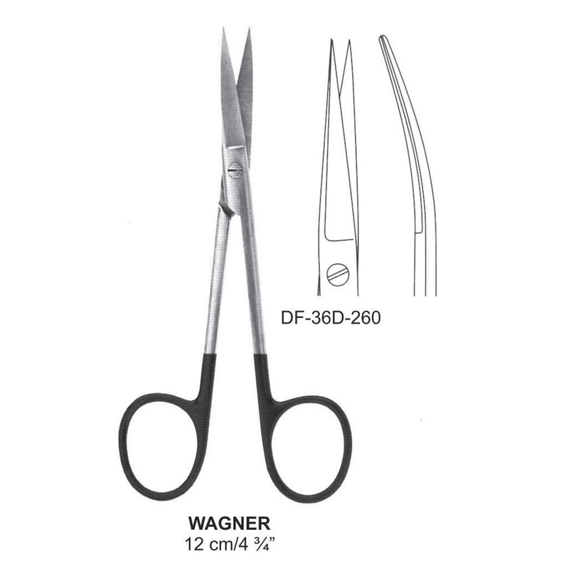 Wagner Supercut Scissors, Curved, 12cm (DF-36D-260) by Dr. Frigz