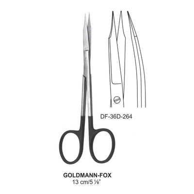 Goldmann-Fox Supercut Scissors, Curved, 13cm (DF-36D-264) by Dr. Frigz