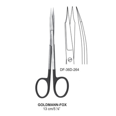 Goldmann-Fox Supercut Scissors, Curved, 13cm (DF-36D-264)
