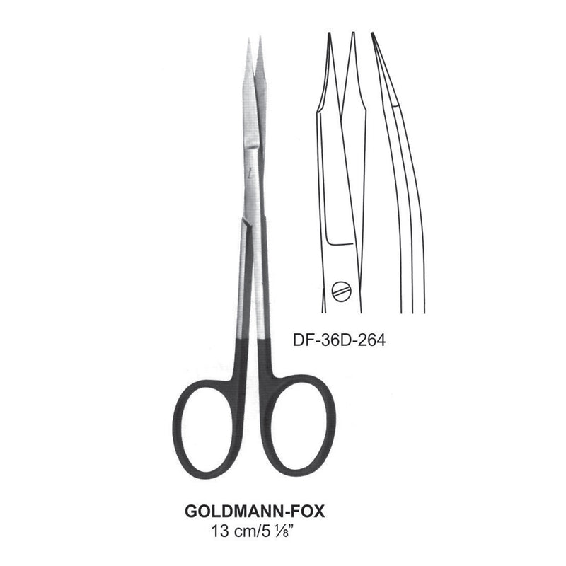 Goldmann-Fox Supercut Scissors, Curved, 13cm (DF-36D-264) by Dr. Frigz