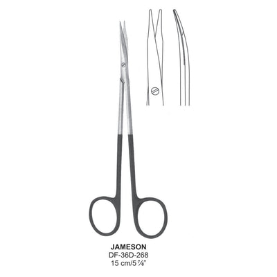 Jameson Supercut Scissors, Curved, 15cm (DF-36D-268) by Dr. Frigz