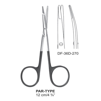 Par-Type Supercut Scissors, Curved, 12cm (DF-36D-270)