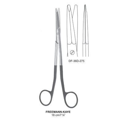Freemann-Kaye Supercut Scissors, Straight, 18cm (DF-36D-275)