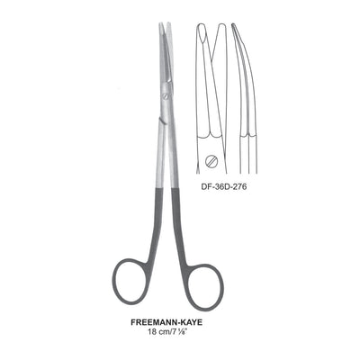 Freemann-Kaye Supercut Scissors, Curved, 18cm (DF-36D-276) by Dr. Frigz