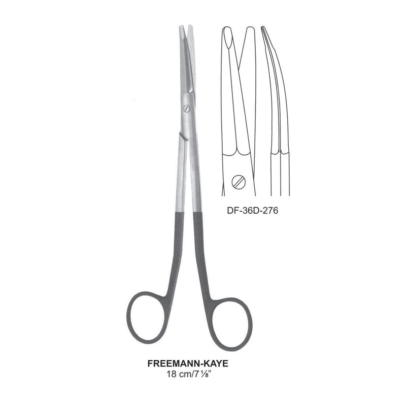 Freemann-Kaye Supercut Scissors, Curved, 18cm (DF-36D-276) by Dr. Frigz