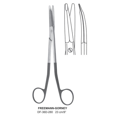 Freemann-Gorney Supercut Scissors, Curved, 23cm (DF-36D-280)