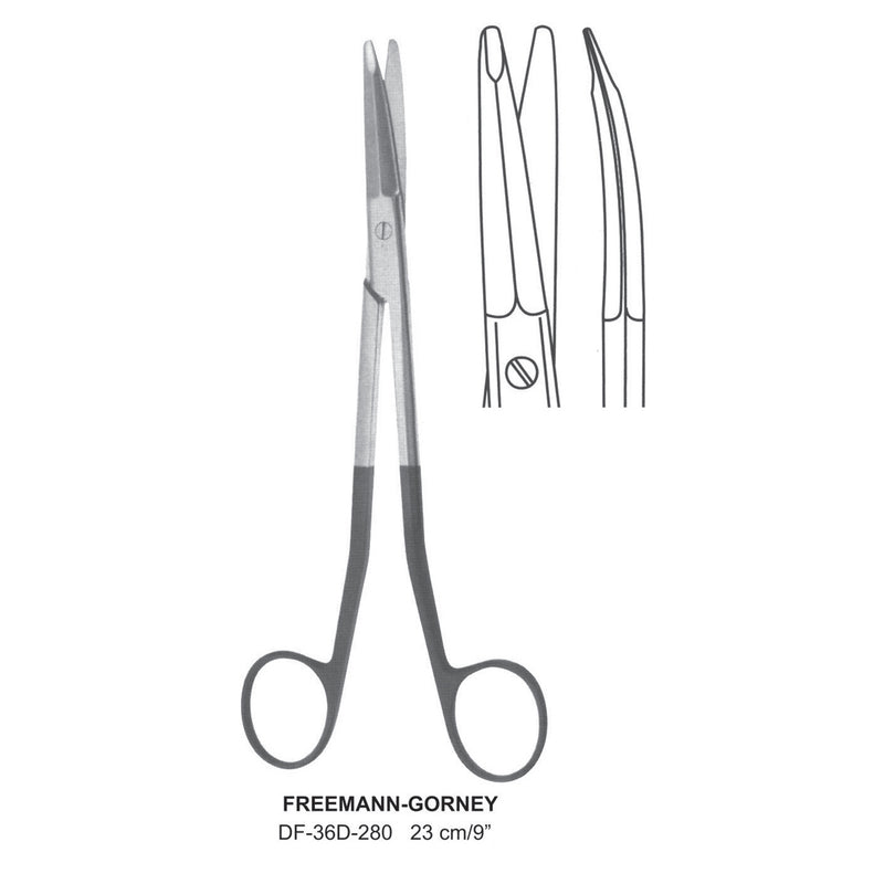 Freemann-Gorney Supercut Scissors, Curved, 23cm (DF-36D-280) by Dr. Frigz