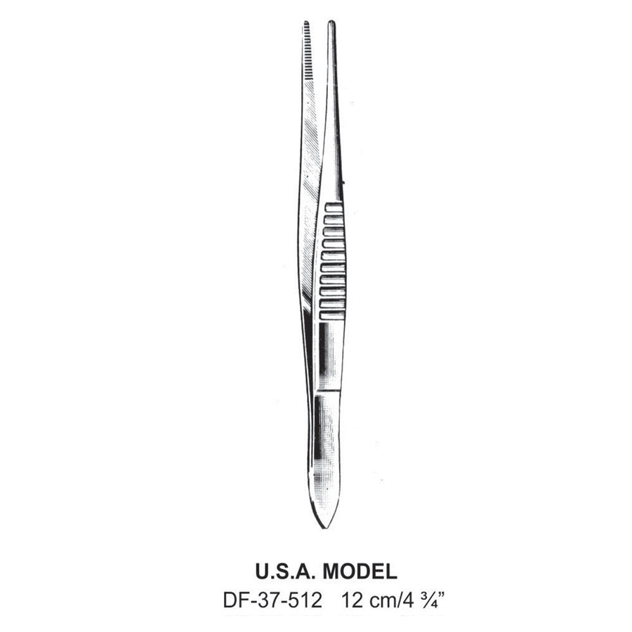 U.S.A. Model Dressing Forceps, 12cm   (DF-37-512) by Dr. Frigz
