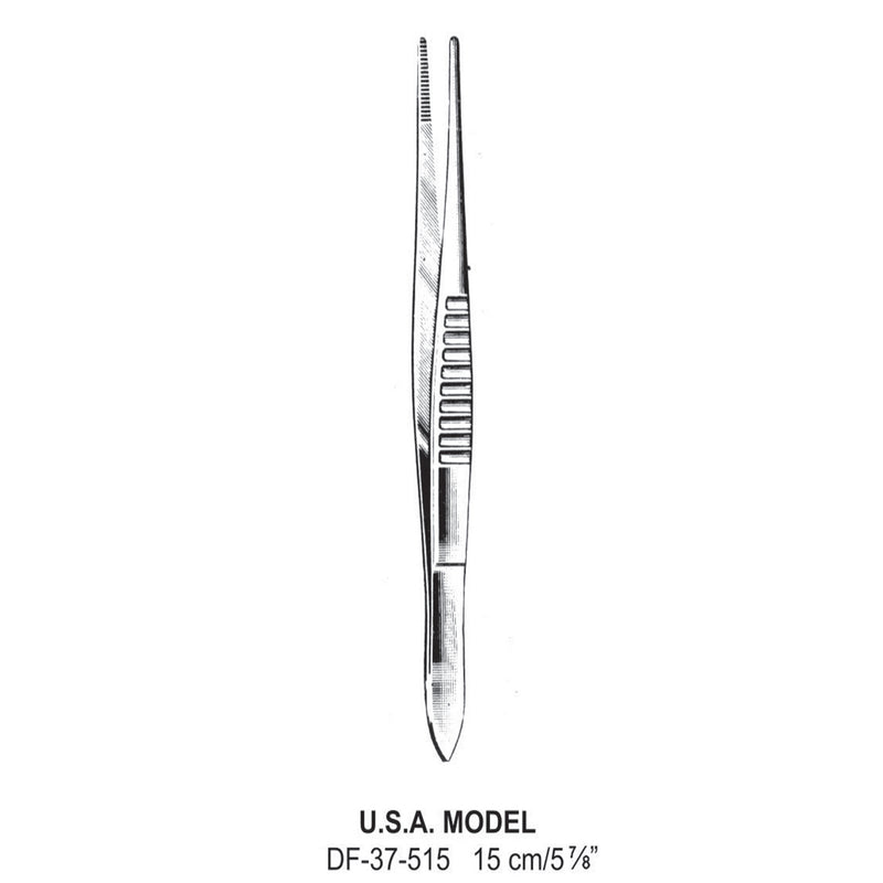 U.S.A. Model Dressing Forceps, 15cm   (DF-37-515) by Dr. Frigz