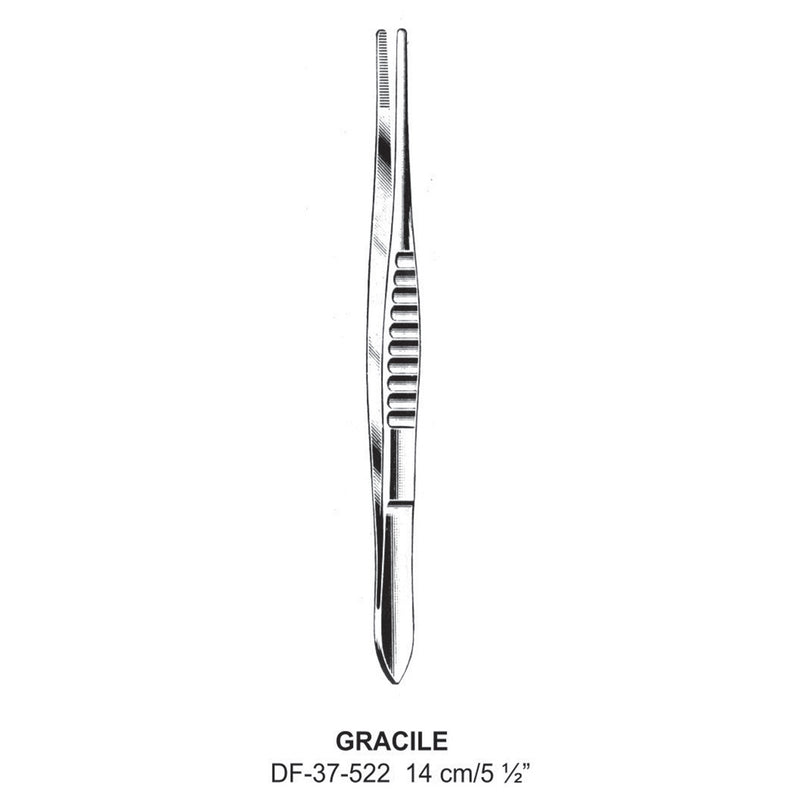 Gracile Dressing Forceps, 14cm (DF-37-522) by Dr. Frigz