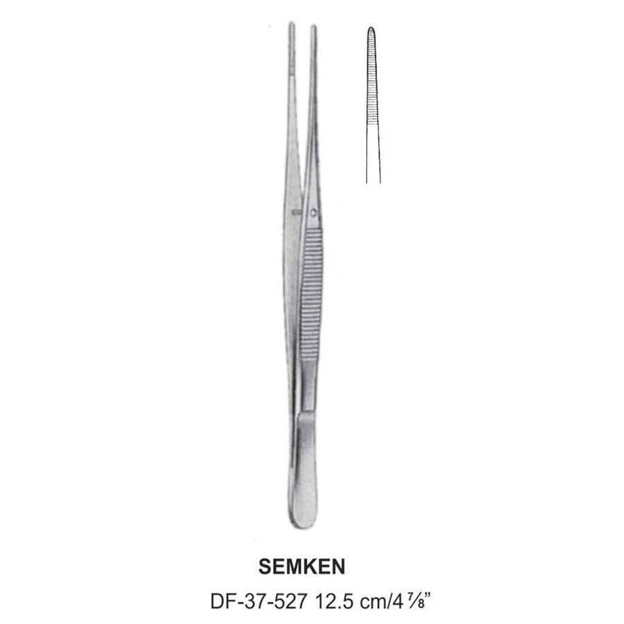 Semken Dressing Forceps, Straight, 12.5cm (DF-37-527) by Dr. Frigz