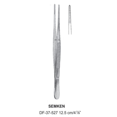 Semken Dressing Forceps, Straight, 12.5cm (DF-37-527)