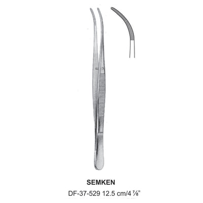 Semken Dressing Forceps, Curved, 12.5cm (DF-37-529) by Dr. Frigz