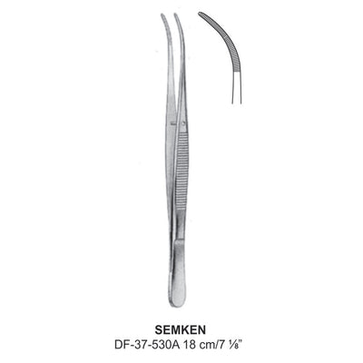 Semken Dressing Forceps, Curved, 18cm (DF-37-530A)