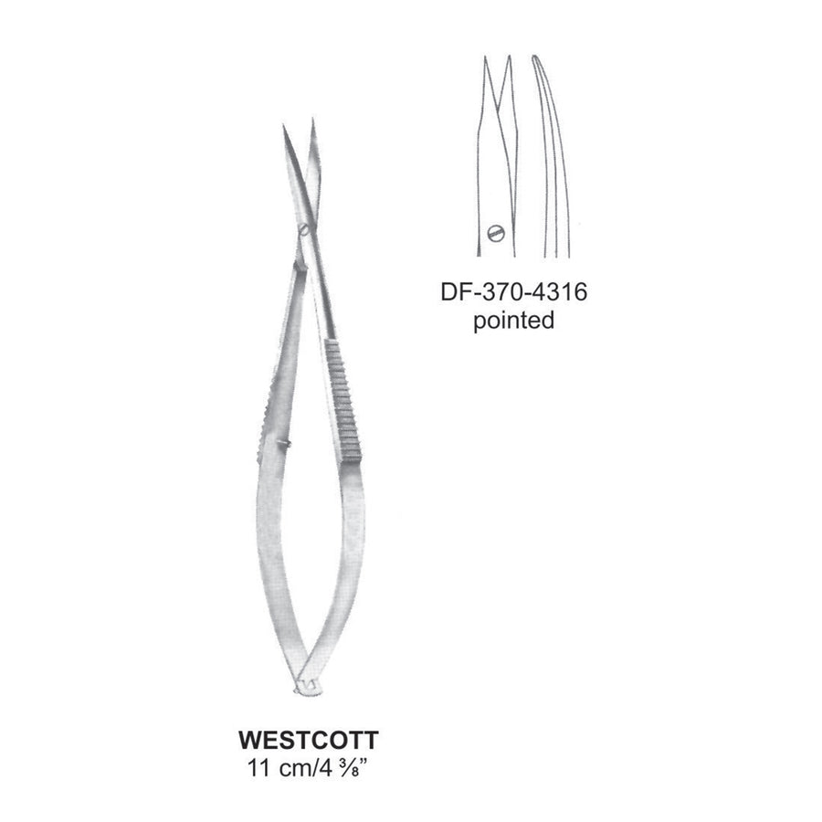 Westcott, Iris Scissors Pointed, 11 cm  (DF-370-4316) by Dr. Frigz