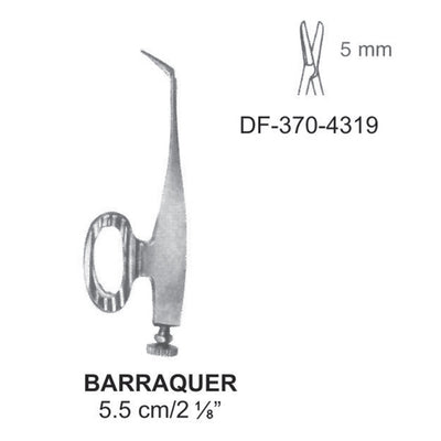 Barraquer, Corneal Scissors, 5.5Cm,  Cutting Blades 5mm  (DF-370-4319)