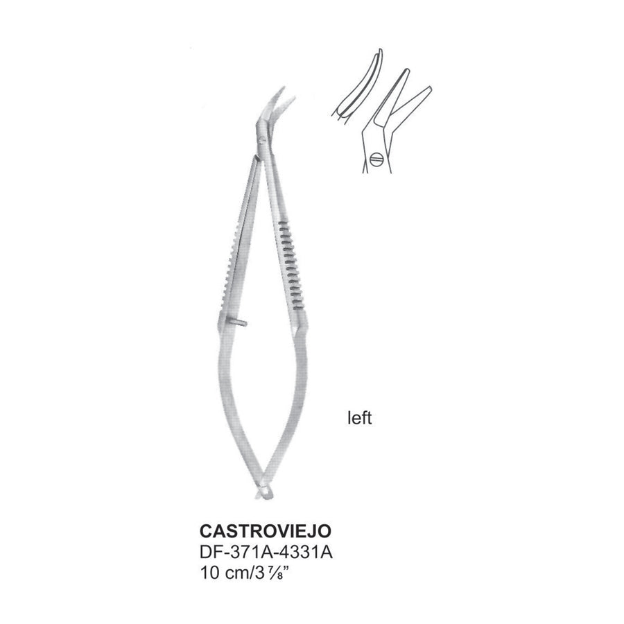 Castroviejo Delicate Eye Scissors, Left, 10cm (DF-371A-4331A) by Dr. Frigz