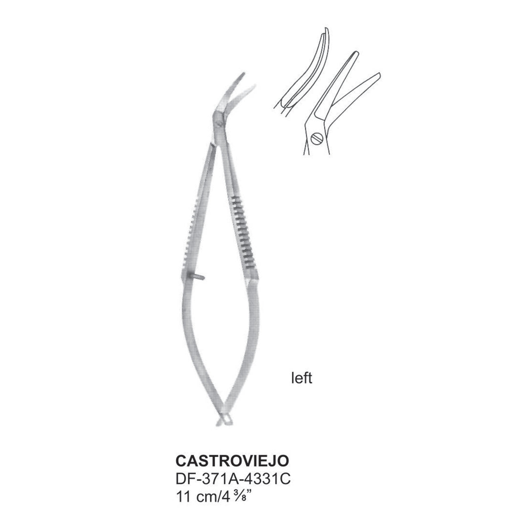 Castroviejo Delicate Eye Scissors, Left, 11cm (DF-371A-4331C) by Dr. Frigz