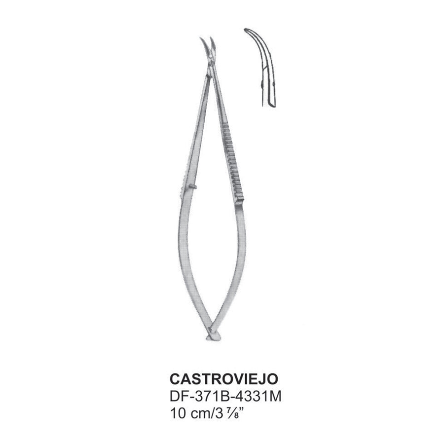 Castroviejo Delicate Eye Scissor, Left,10cm (DF-371B-4331M) by Dr. Frigz