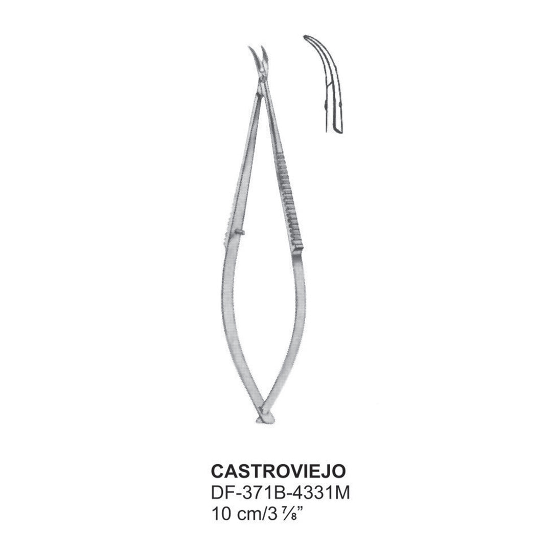 Castroviejo Delicate Eye Scissor, Left,10cm (DF-371B-4331M) by Dr. Frigz