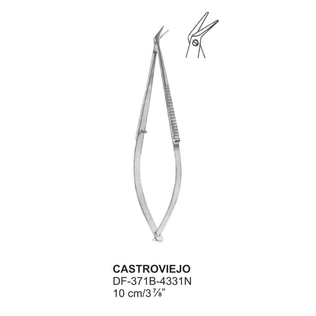 Castroviejo Delicate Eye Scissor, Right, 10cm (DF-371B-4331N) by Dr. Frigz