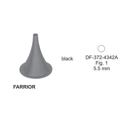Farrior Ear Specula, Black, Fig.1, 5.5mm , 3.6cm (DF-372-4342A)