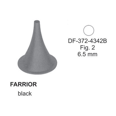Farrior Ear Specula, Black, Fig.2, 6.5mm , 3.6cm (DF-372-4342B)