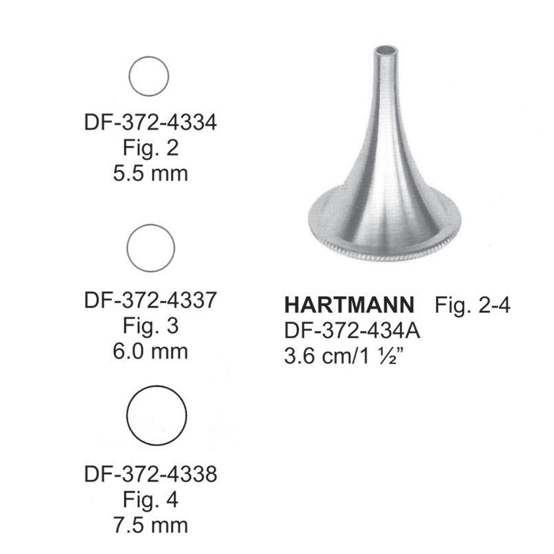 Hartmann Ear Specula, 3.6cm Fig. 2-4 (DF-372-434A) by Dr. Frigz