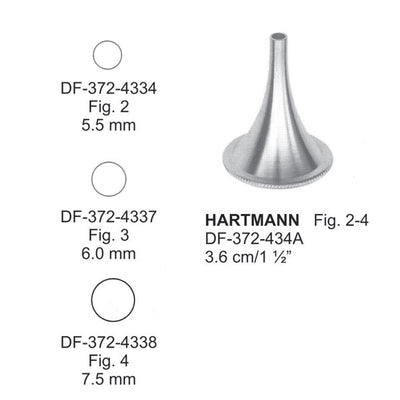 Hartmann Ear Specula, 3.6cm Fig. 2-4 (DF-372-434A)