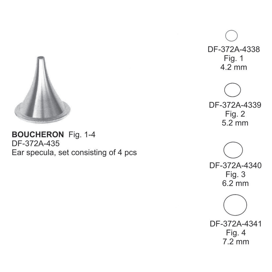 Boucheton Ear Spacula, Set Of 4 Pcs   (DF-372A-435) by Dr. Frigz