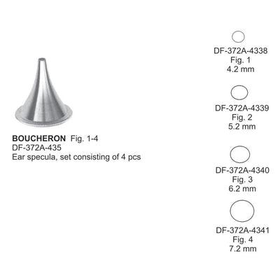 Boucheton Ear Spacula, Set Of 4 Pcs   (DF-372A-435)