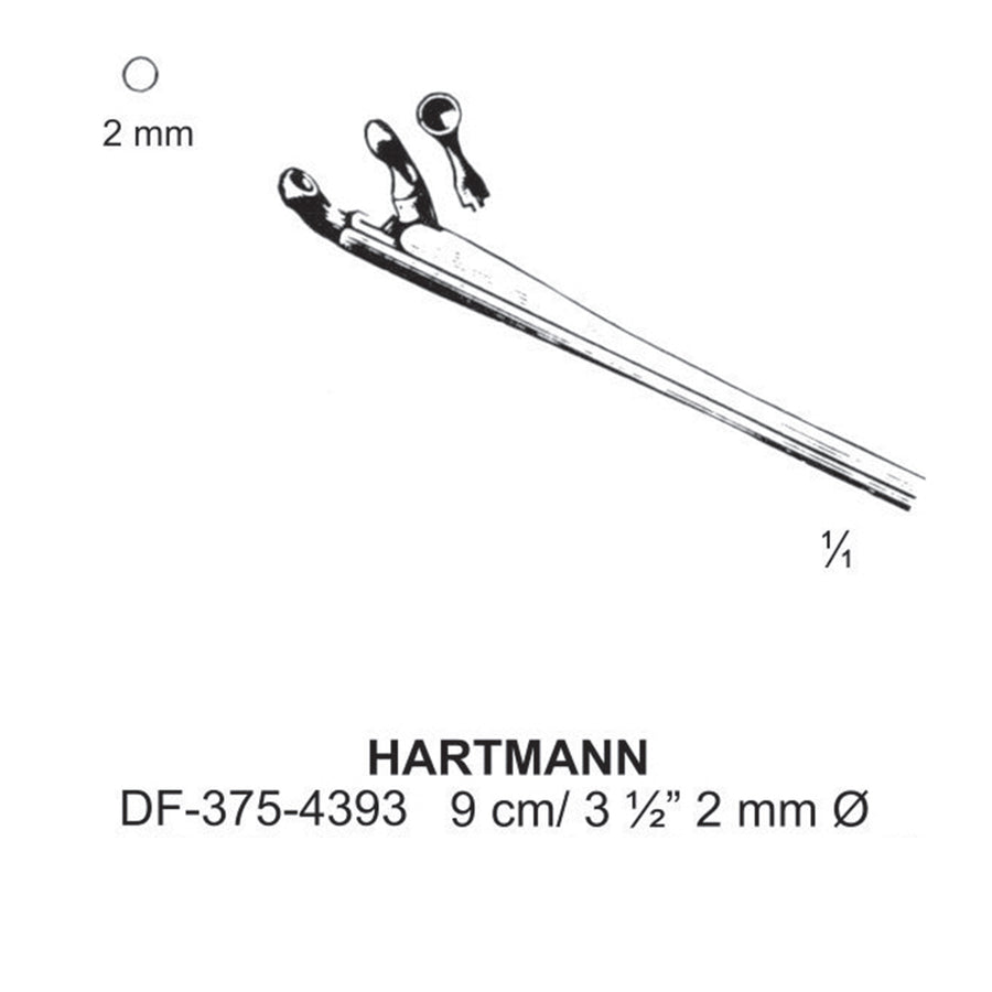 Hartmann Ear Polypus Forceps, 2 Dia  9cm (DF-375-4393) by Dr. Frigz