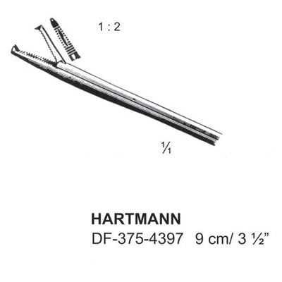 Hartmann Ear Polypus Forceps, 1X2 Teeth, 9cm (DF-375-4397)